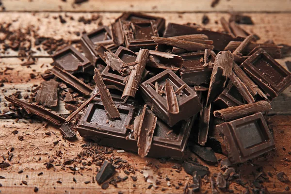 Delicious chocolate pieces — Stock Photo, Image