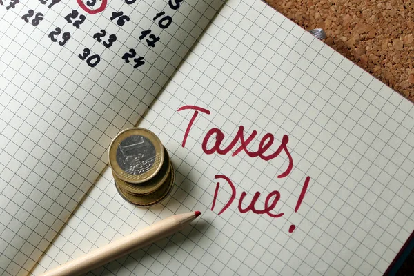 Tax day reminder — Stock Photo, Image