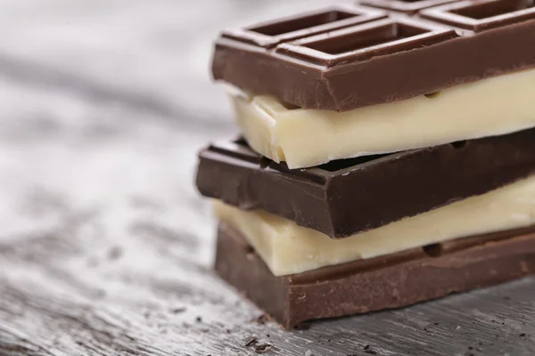 Mix of chocolate on  table — Stock Photo, Image