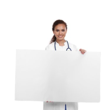 güzel Afrikalı-Amerikalı kadın doktor