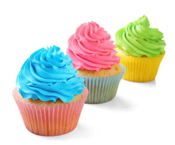 Cupcake colorati di compleanno — Foto Stock