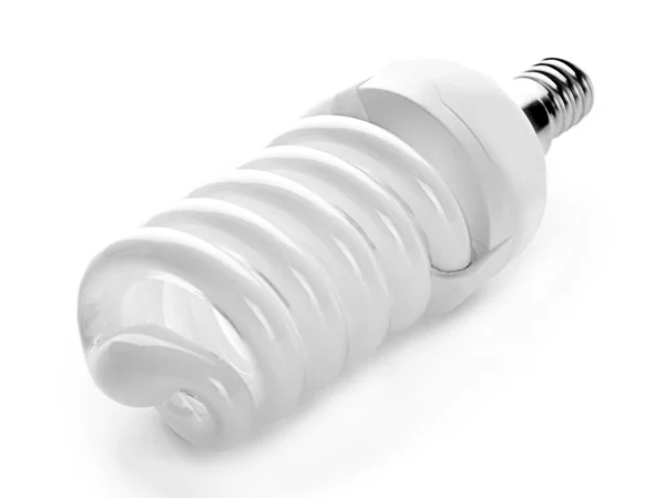 Spiral energy saving light bulb — Stock Photo, Image