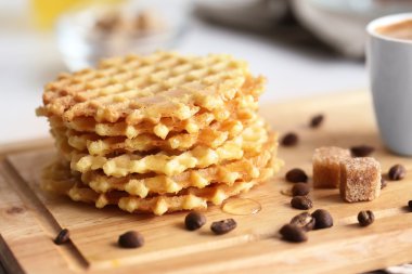 Kahve ile lezzetli waffle  