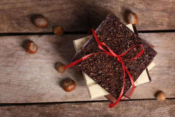 Chopped chocolate bars — Stock Photo, Image