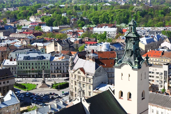Bylandskap i Lviv – stockfoto