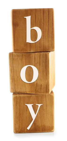 Pila de cubos de madera aislados — Foto de Stock