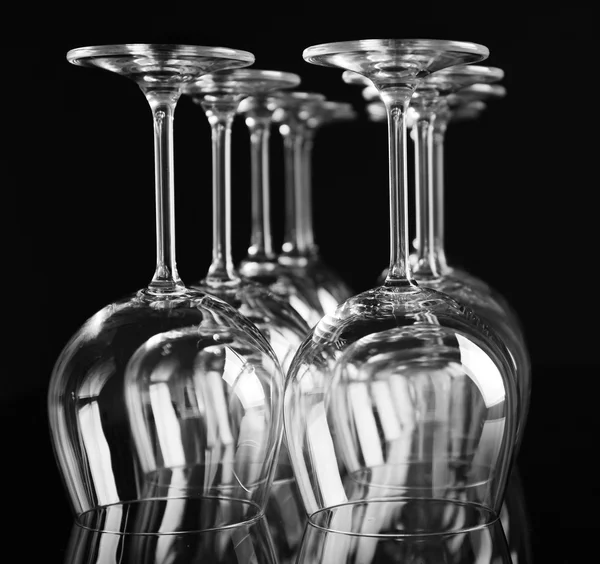 Empty wine glasses — Stock Photo, Image