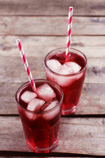 red soda water