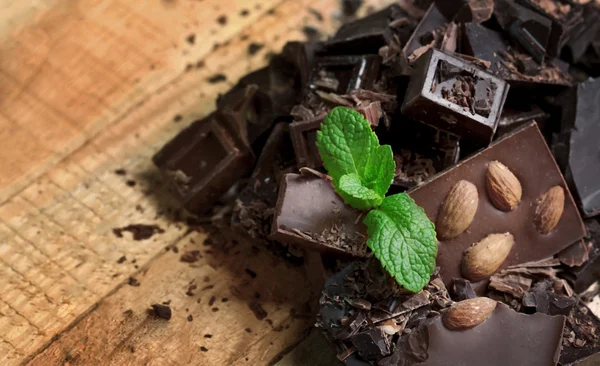 背景にチョコレートの部分 — ストック写真