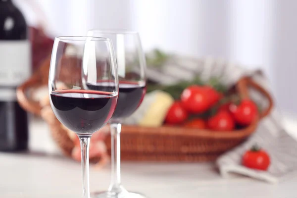 Glasses of red wine — Stock Photo, Image
