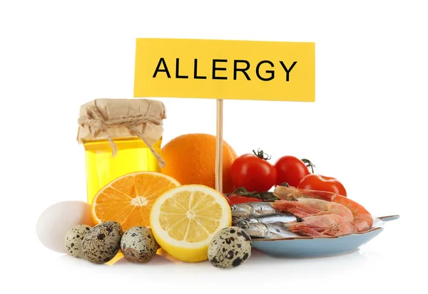 Set di alimenti allergici — Foto Stock