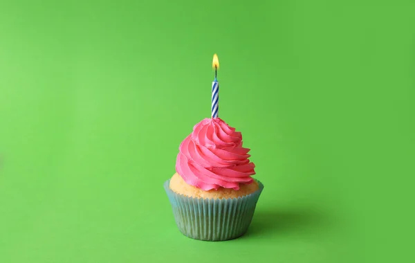 Colorful Birthday cupcake — Stock Photo, Image