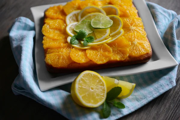 Delicioso pastel de cítricos — Foto de Stock