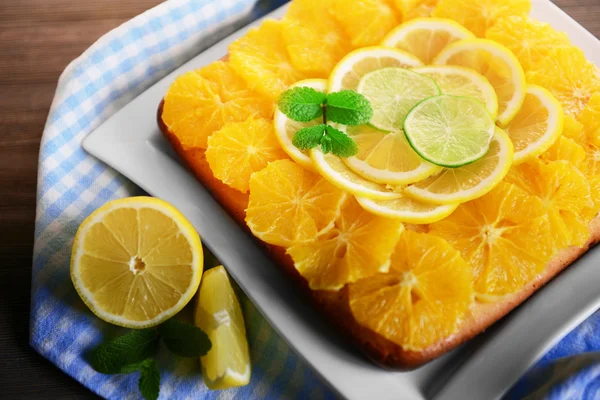 おいしい柑橘系のケーキ — ストック写真
