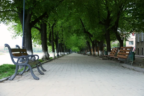 Blurred Street in Uzhgorod — Stock Photo, Image