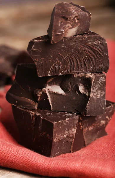 Piezas de barra de chocolate —  Fotos de Stock