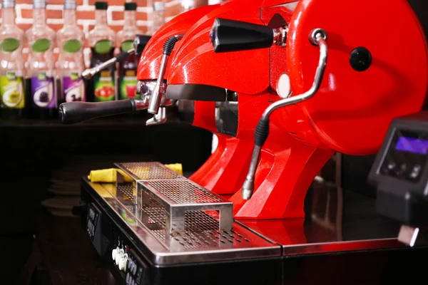 Coffee machine in cafe — Stock Photo, Image