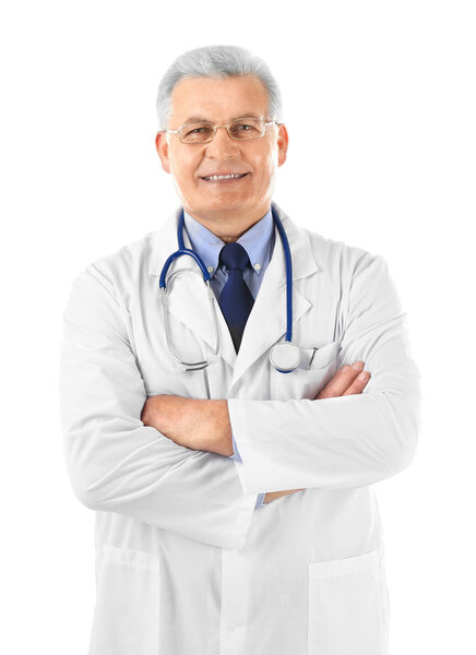 Professional doctor with stethoscope