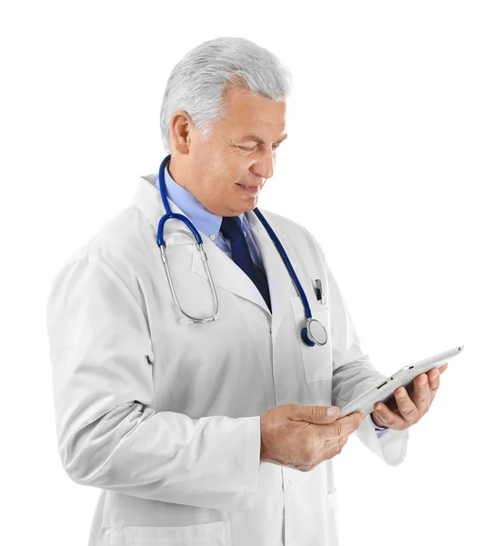 Professional doctor with tablet — Stock Photo, Image