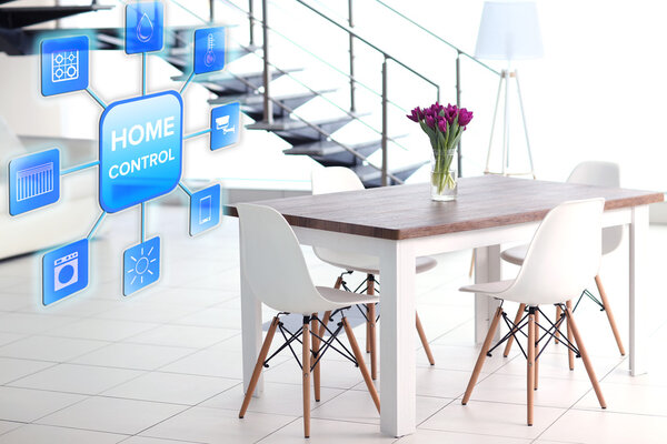 Smart home control concept. 