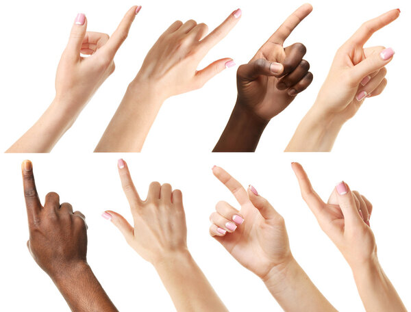 Set of different hands   