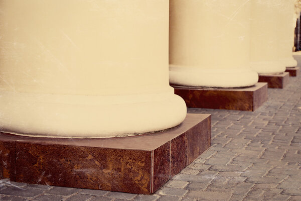 Courthouse facade with columns
