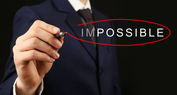Turning word impossible into possible — Stock Photo, Image
