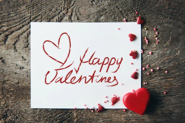 Blank present Valentine card — Stock Photo, Image