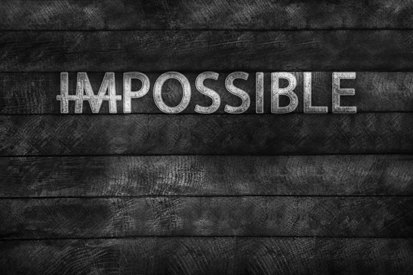 Palabra imposible transformada en posible —  Fotos de Stock