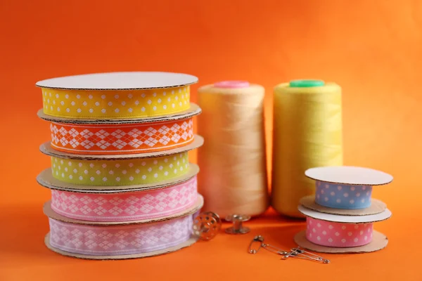 Spools of color ribbons — Stock Photo, Image