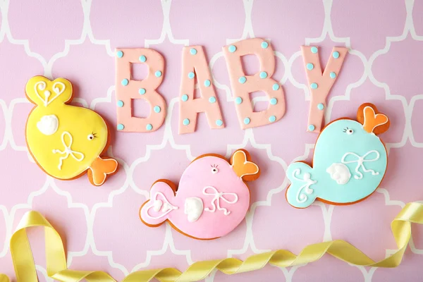 Palabra bebé y dulces — Foto de Stock