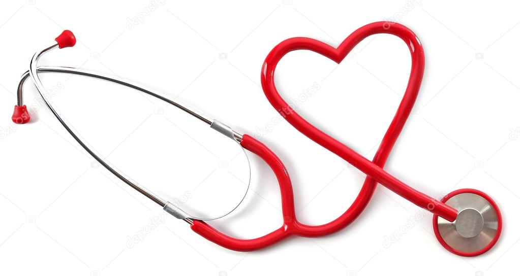 Medical stethoscope in heart shape — Stock Photo © belchonock 112644812