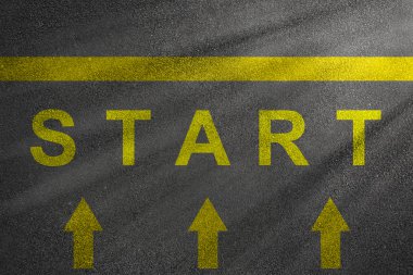 Koşu parkuru üzerinde yazılı başlatmak