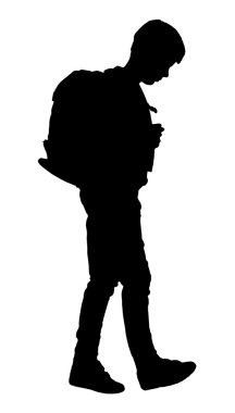 siyah bir çocuk silueti
