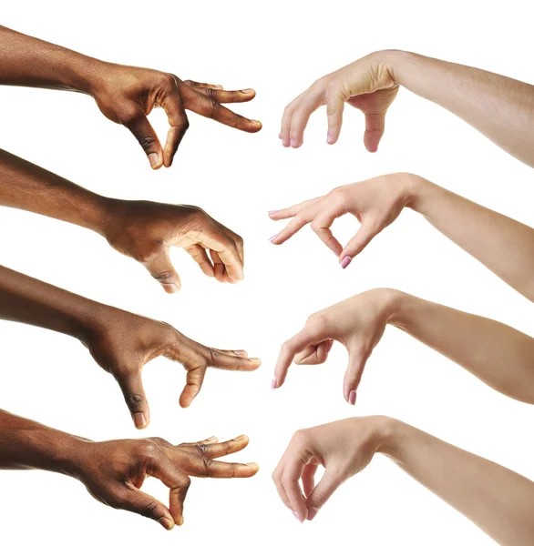 Set of empty different hands — Stock Photo, Image