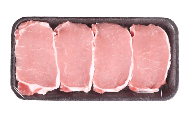 Pedaços de porco embalados — Fotografia de Stock