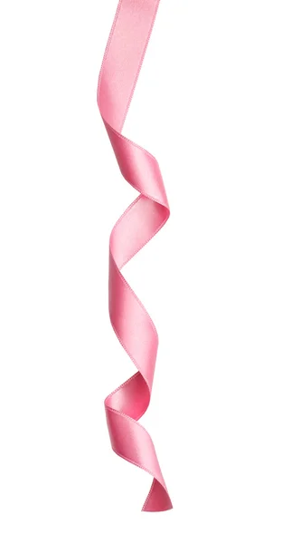 Pink ribbon on white — Stock Photo, Image