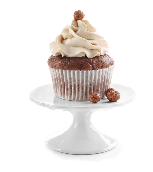Cupcake de chocolate saboroso — Fotografia de Stock