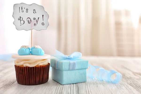 Delicioso cupcake con texto —  Fotos de Stock