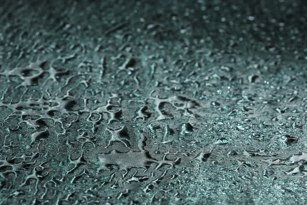 Gocce d'acqua su vetro grigio — Foto Stock