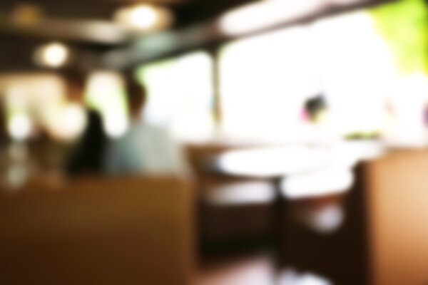 Blur abstract cafe background