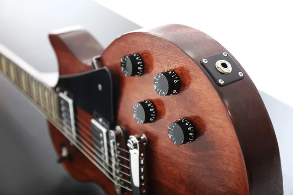 Brown electric guitar — Stock Photo, Image