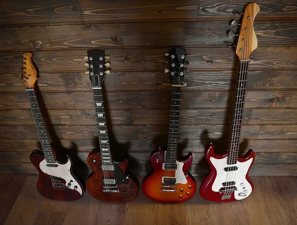 Vier elektrische gitaren — Stockfoto