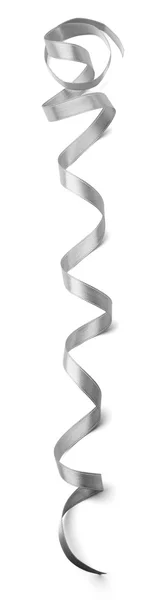 Grey ribbon on white — Stock Photo, Image