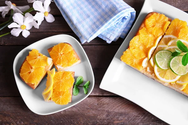 Heerlijke citrus taart — Stockfoto