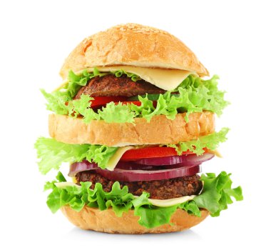 izole çift hamburger 