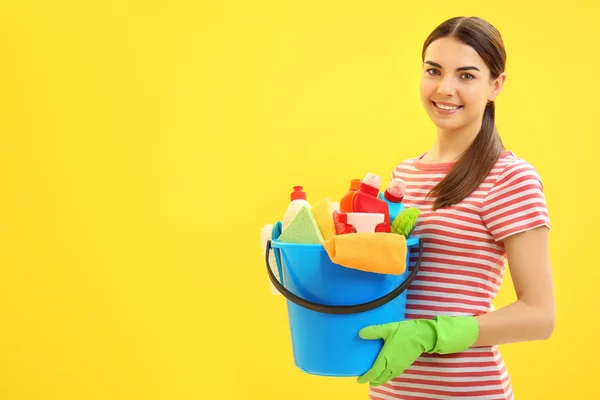 Kvinnliga renare på bakgrund — Stockfoto