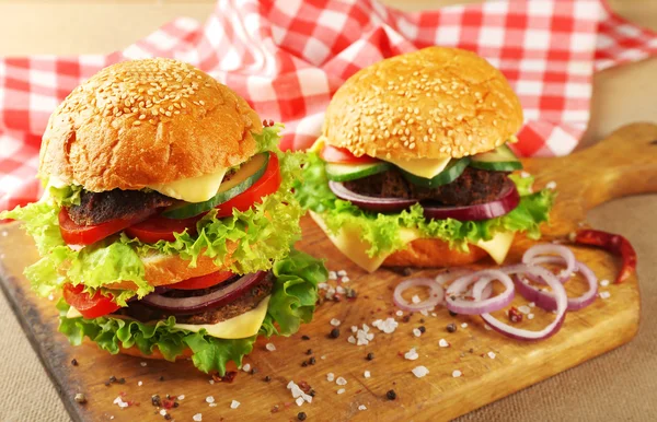 Délicieux hamburgers doubles — Photo