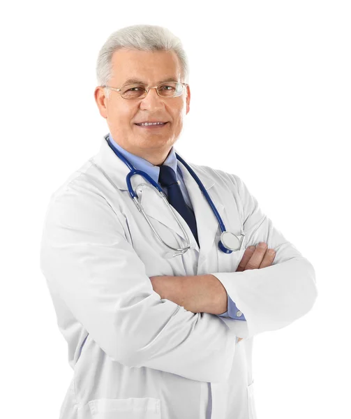 Professional doctor with stethoscope — Stock Photo, Image