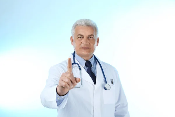 Professional doctor on background — Stock Photo, Image